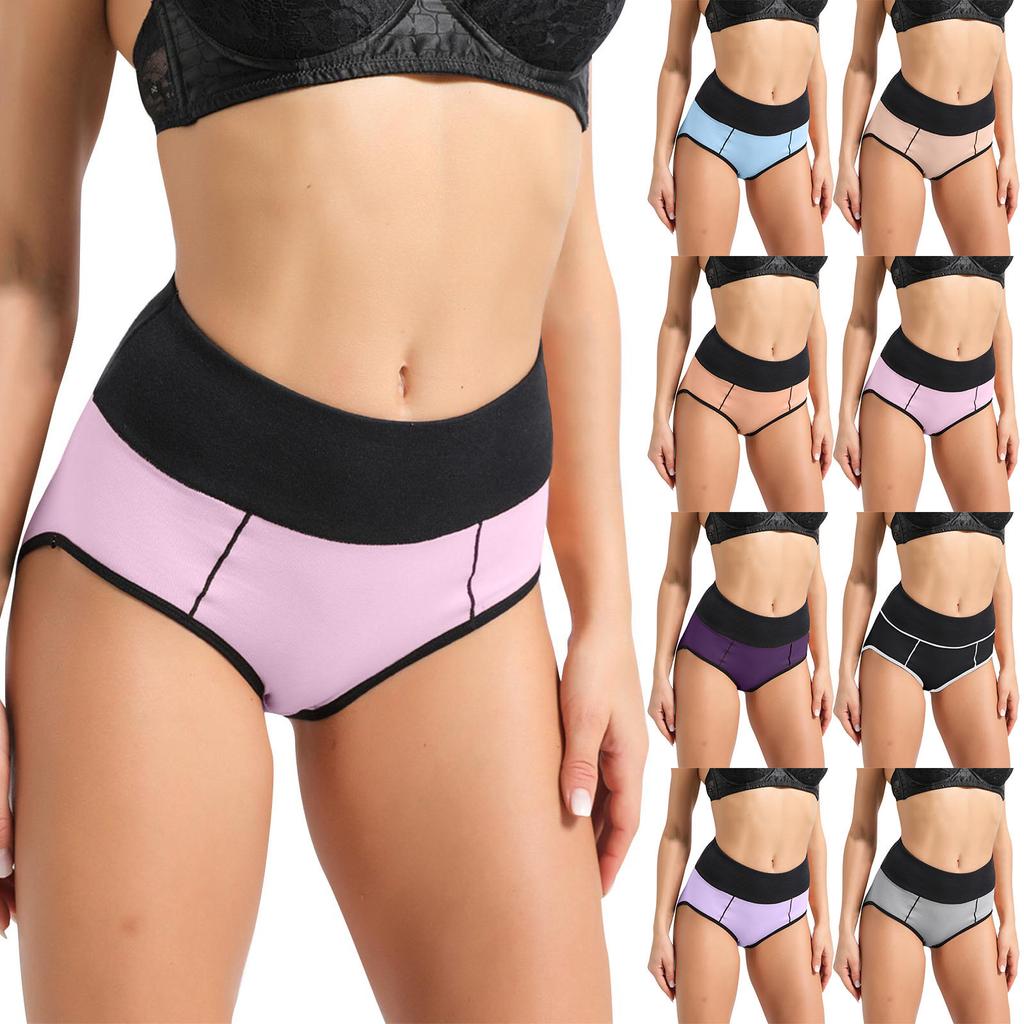 Women's High Waist Cotton Sexy Sports Pull In Your Belly And Waist Panties