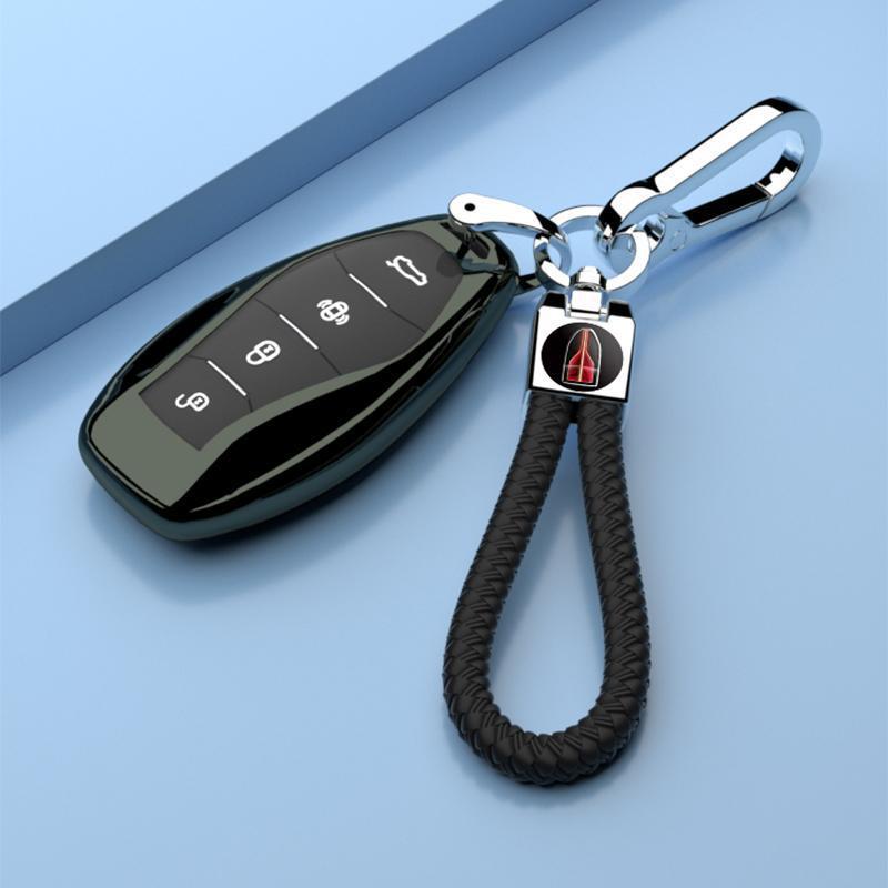 Premium HQ9 Men's Key Shell Cover for 2023 Hongqi H5 – Full Coverage with Stylish Buckle