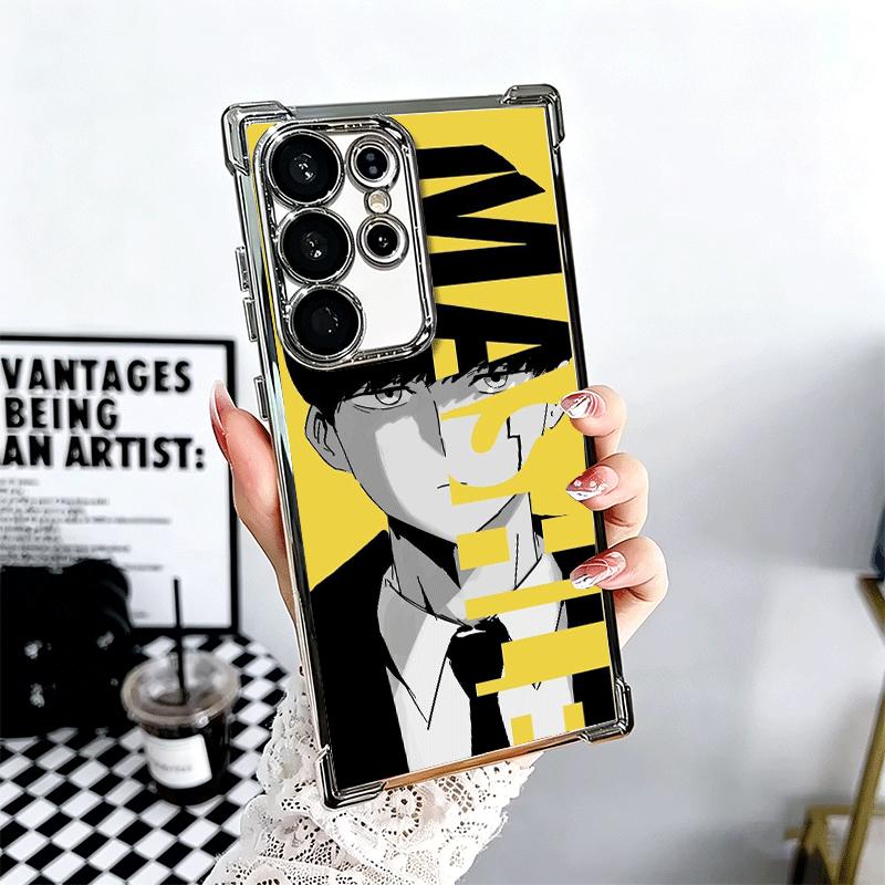Mashle Magic And Muscles Anime Plating Phone Case For Samsung Galaxy S24 S25 FE S26 Edge S23 Ultra S22 S21 Plus S20 Anti-Fall Ai