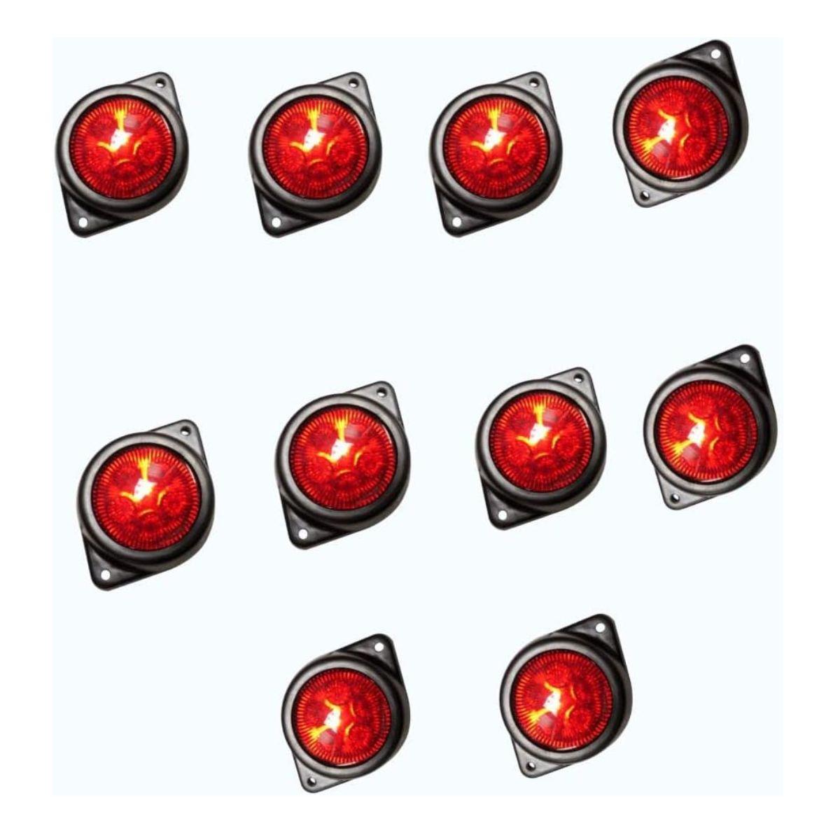 

APSMOTIV 10-Pack LED Outline Side Marker Lights Red | 24V Waterproof Clearance Lamps for Truck, Trailer, Bus & Universal Commercial Vehicles янтарь
