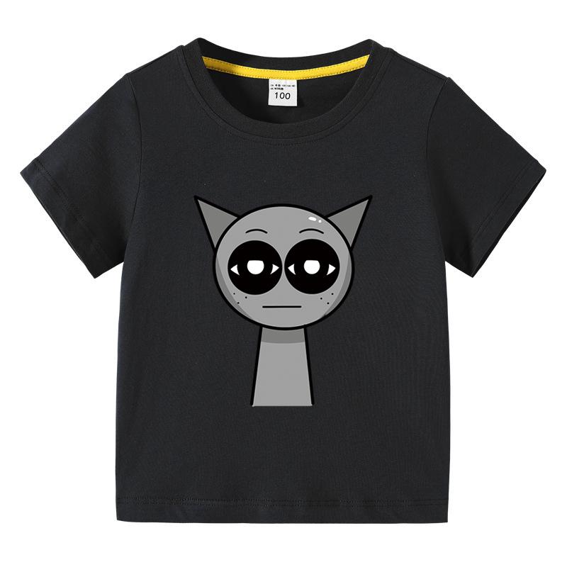 Summer Hot Sale Sprunki Kids' Game T-Shirt Boys' Short Sleeve Top Girls' Casual Top Clothing