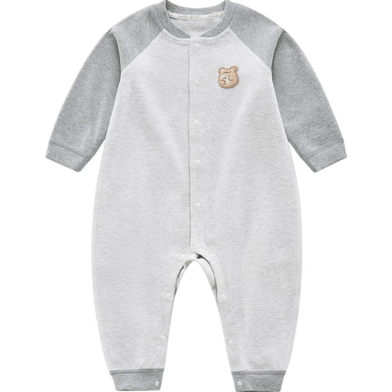 LABI Baby Unisex Elastic Long-Sleeve Romper L