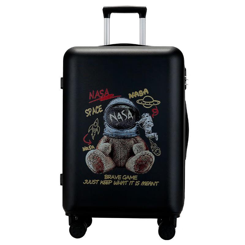 Teddy Bear Graffiti ABS Spinner Suitcase