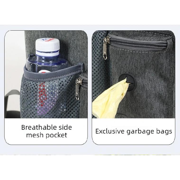 Double Layer Cat Backpack Detachable Pet Trolley Cart Breathable Large Space Cats Travel Backpack Cat Small Dog Outdoor Carrier