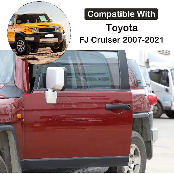 Aunginsy Car Exterior Door Handle Protective Trim Cover Compatible with Toyota FJ Cruiser 2007-2021 Car Outer Door Handles Cover Exterior Door