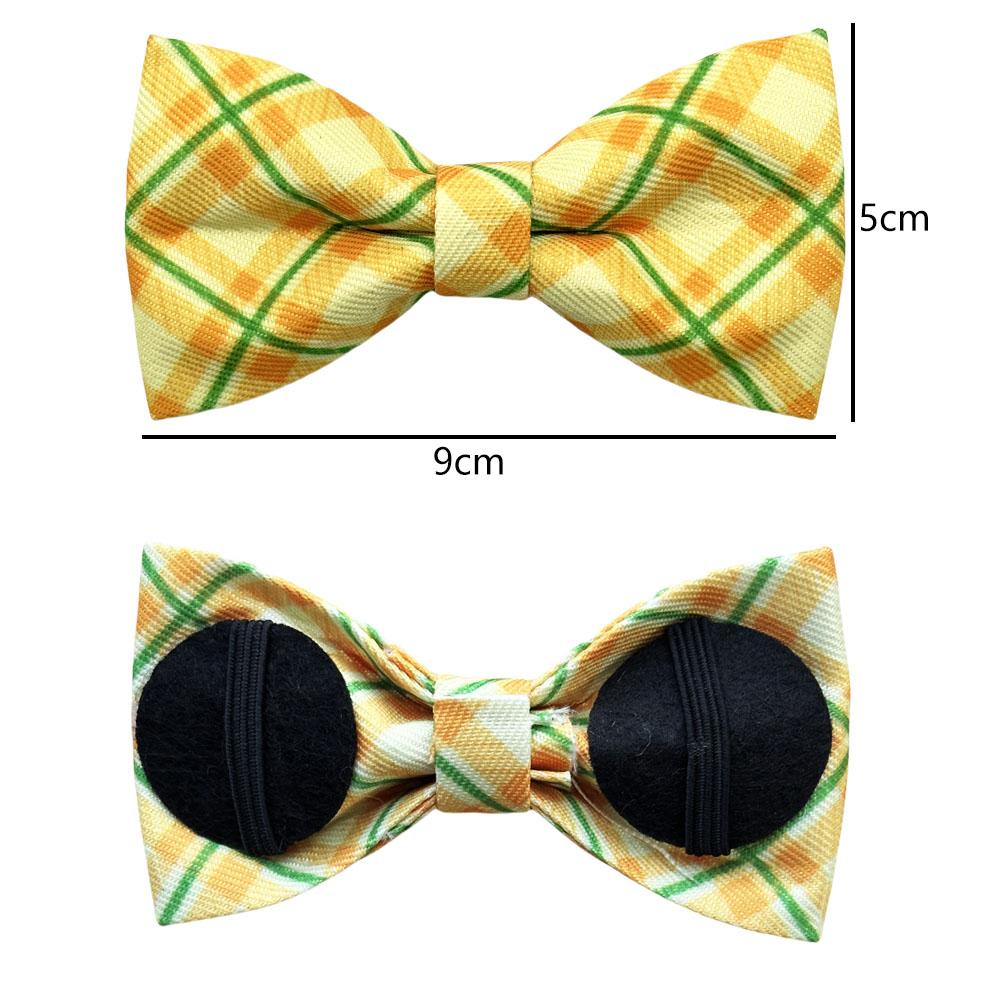 50/100pcs Plaid Style Dog Bow Ties For Collar Removable For Small Dog Cat Bowties Collar Accessories Pet Grooming Bows For Dogs