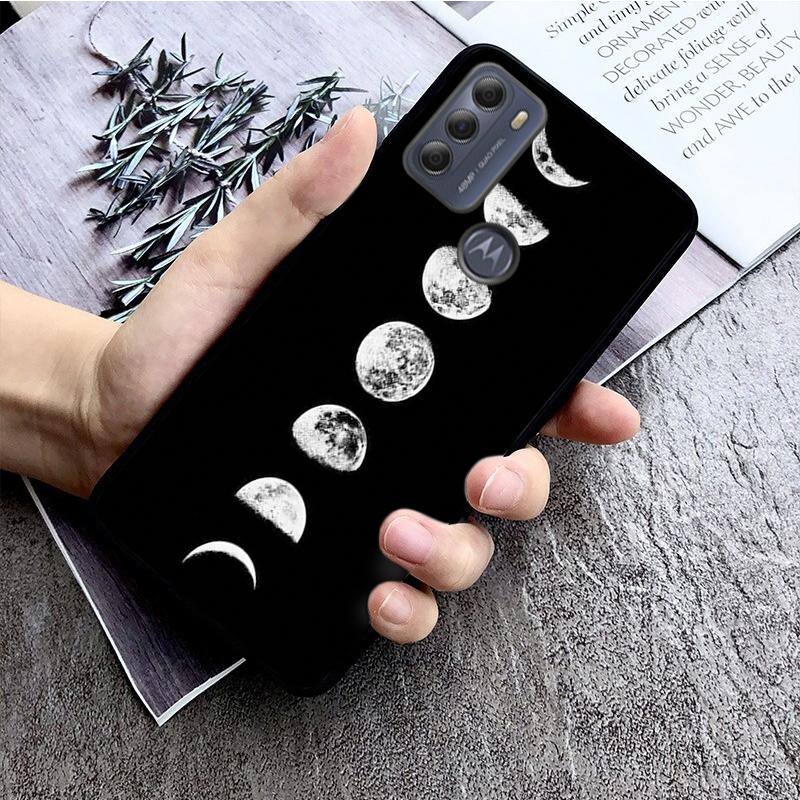 Moon Stars Space Astronaut Phone Case for Motorola Moto G22 G60 G52 G9 G7 Plus G8 Power G100 G Stylus G30 G10 GPure