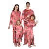 Christmas Parent-child Outfit Letter Print Long-sleeved Trousers Pajamas Set Striped Color Matching Home Clothes