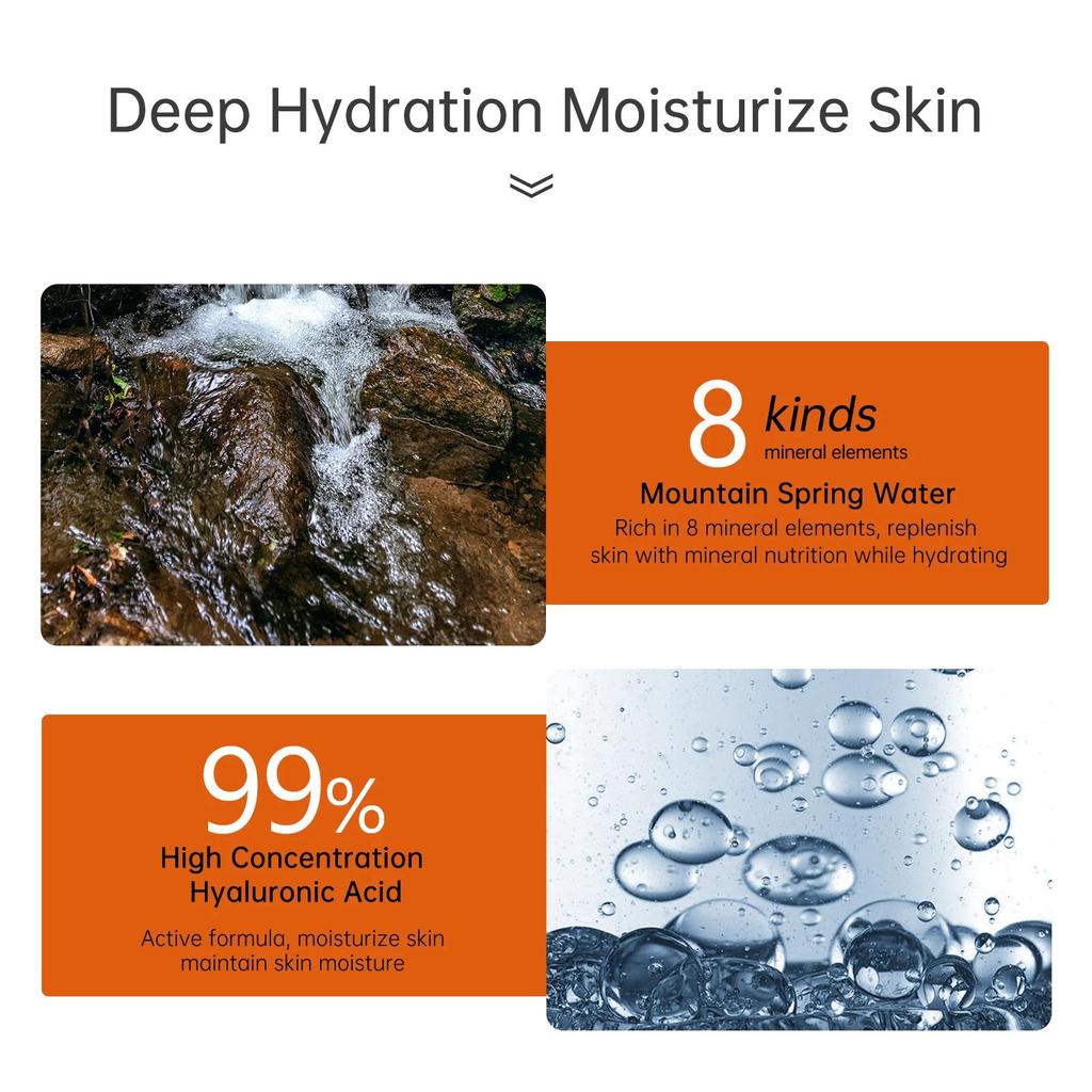 JoyPretty Vitamin C Whitening Toner Hyaluronic Acid Moisturizing Facial Dry Skin Treatment Smooth Skin Care Water 100ml Women