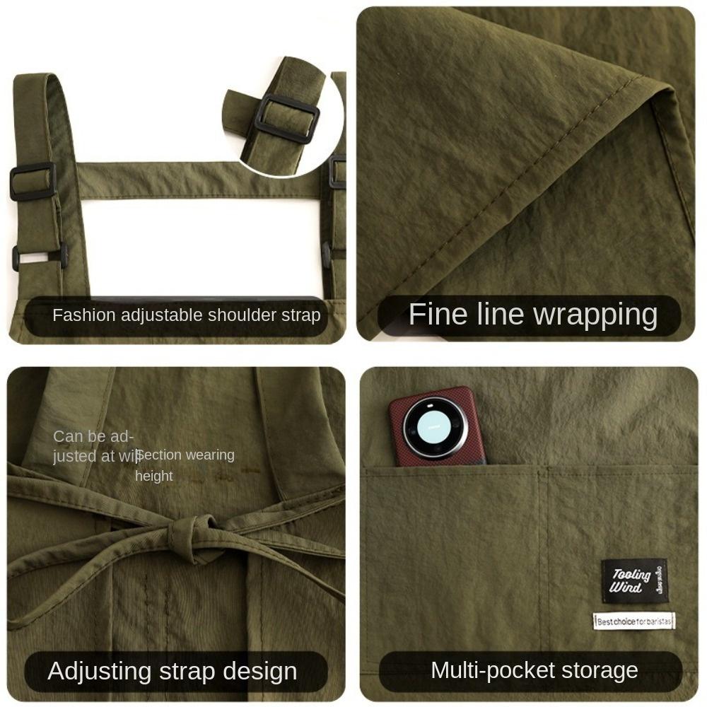 Anti-fouling Chef Apron Waterproof Cooking Baking Bibs Portable Kitchen Apron  for Home Kitchen