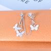Butterfly Chain Earrings One-piece Ear B One Chain Punk Dark Stud Earrings