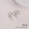 2025 Pure Silver Pearl Stud Earrings for Women - High-End Feel with Ear Drops & High Heels Ear Hooks