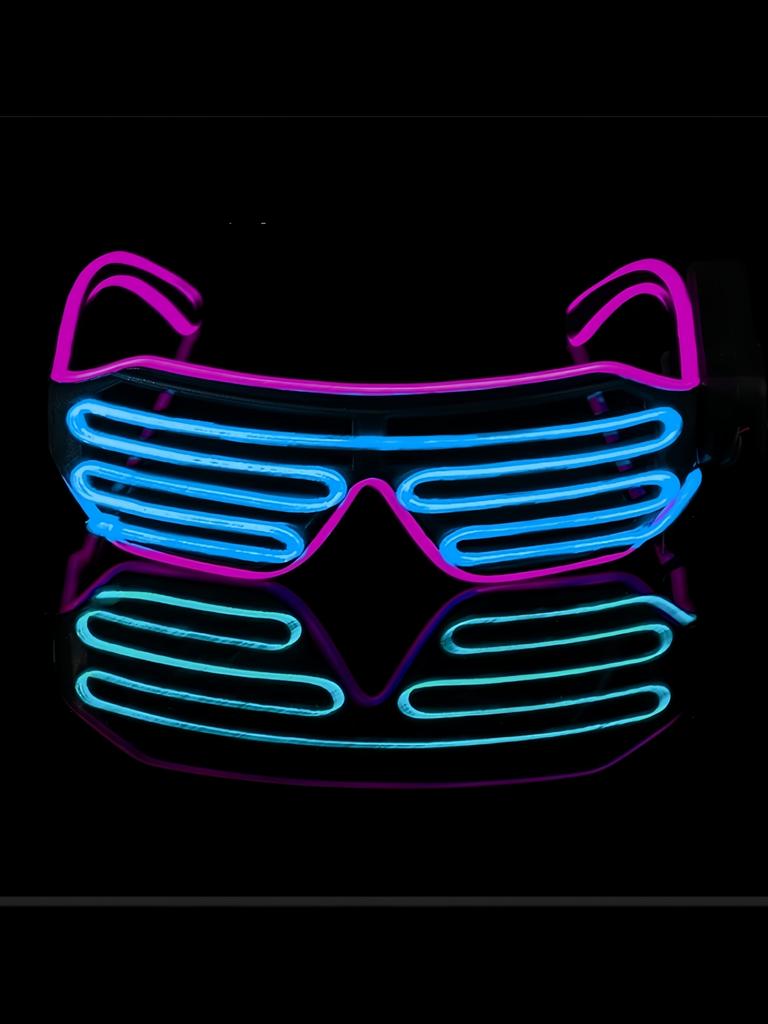 LED luminous glasses bar disco blinds atmosphere props party Cyberpunk sci-fi technology EL glasses glow (without batteries)