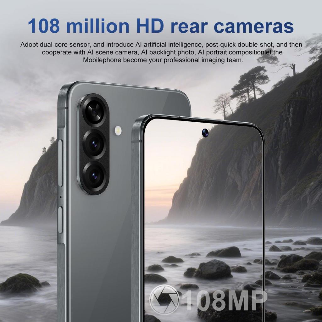 A56 Smartphone 16GB+1TB Android 7.3" Large Screen, Popular for Dropshipping