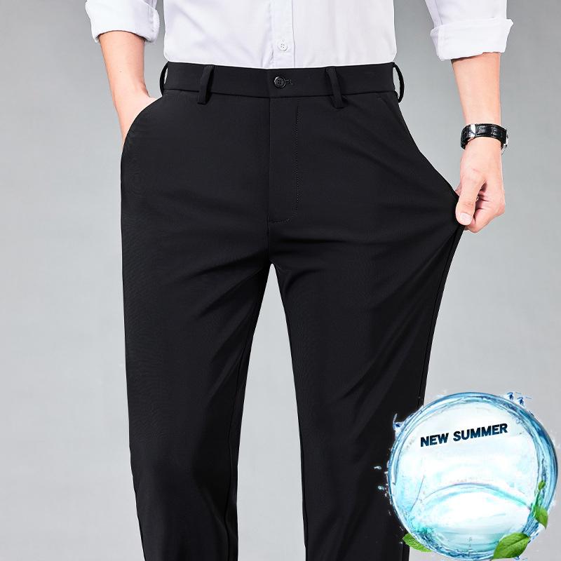

Мужские повседневные брюки, модные прямые свободные мужские деловые брюки, элегантные мягкие брюки 36