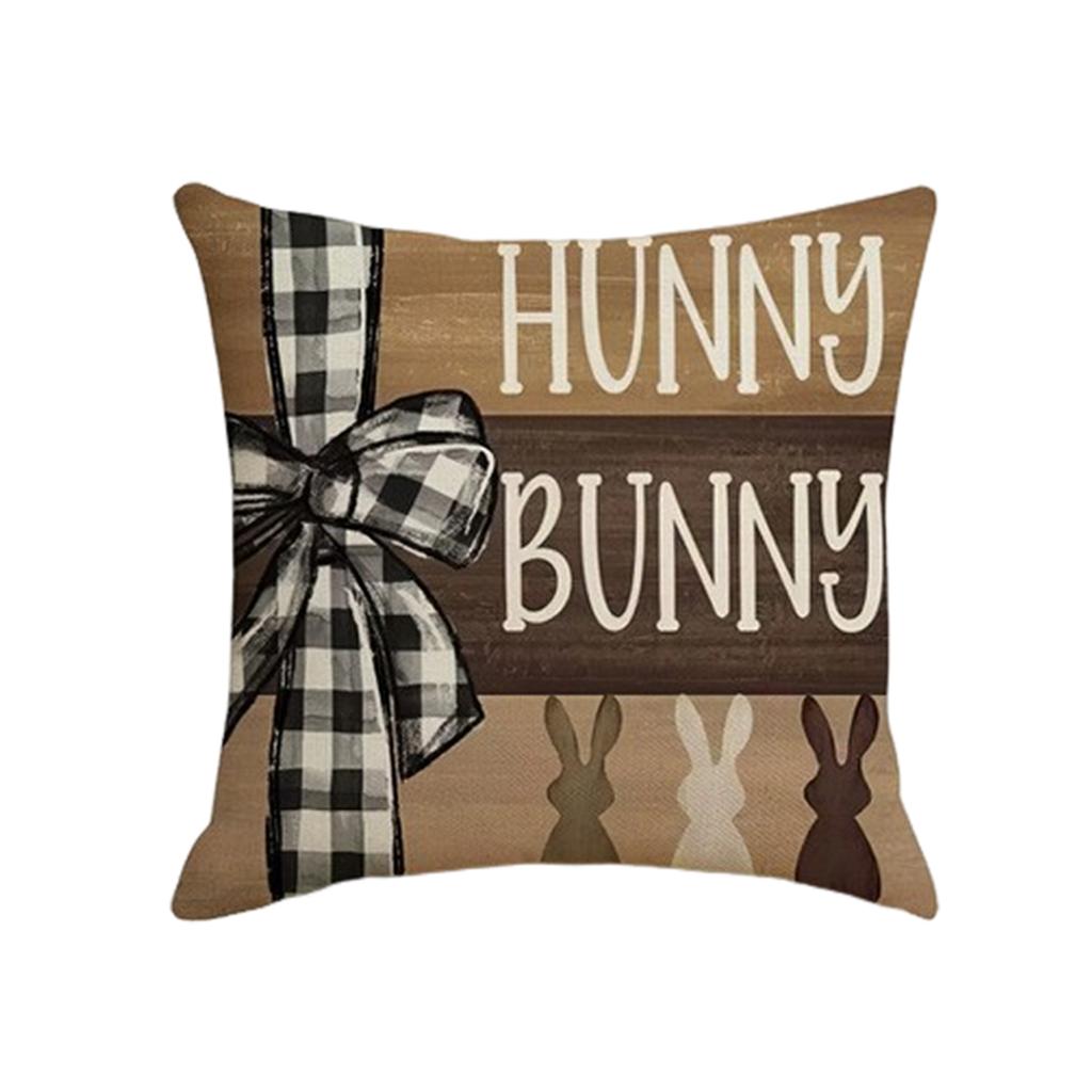 Easter Pillow Covers 18 X 18 Inch Set Of 4 For Vintage Polka Dot Love Heart Bunny Decor Throw Pillows Spring Bow Rabbits Outdoor Decorative Cushion