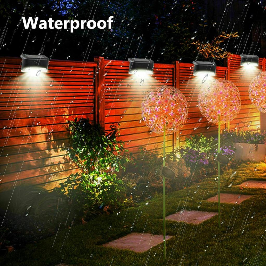EROCK 8 Pack Solar Deck Lights, LED Solar Step Lights Waterproof Solar Lamp Outdoor Lighting for Stair, Deck, Patio, Yard, Pathway, Fences, Driveway