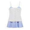 2025 Spring Women's European & American Style Poplin Patchwork Short Dress