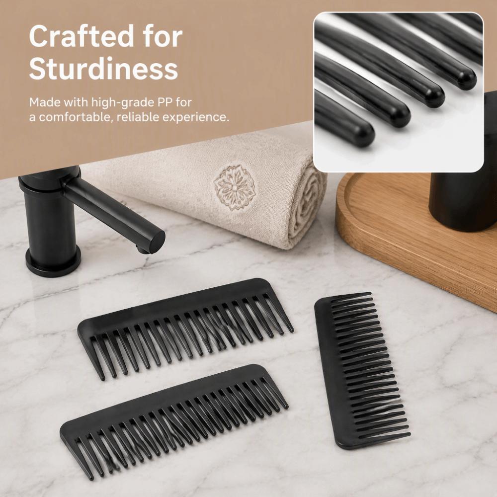 3PCS Anti-Static Detangling Hairbrush 20 Teeth Scalp Massage Comb Wide Tooth Combs  Shower Use