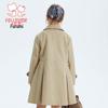 FLOOMY Girls' British Style Single-Breasted Trench Coat