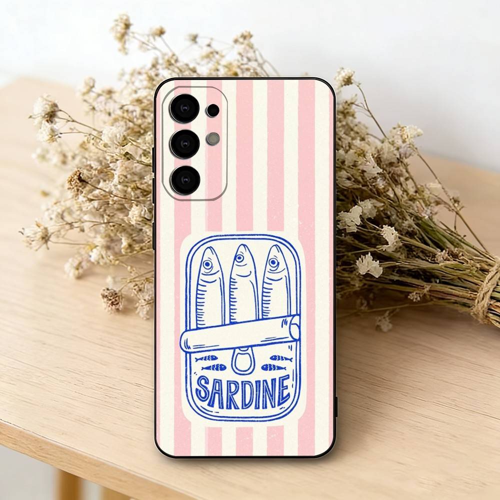 S-Sardines F-Fish Art Phone Case For Samsung S25,S24,S21,S22,S23,S30,Ultra,S20,Plus,Fe,Soft Silicone Black Cover