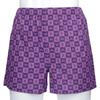 Emporio Armani Checkered Eagle Cotton Woven Trunks (M/L), Front-Opening, Men's Underwear, Size M (Japanese Size), 54250001, Purple, Size 73
