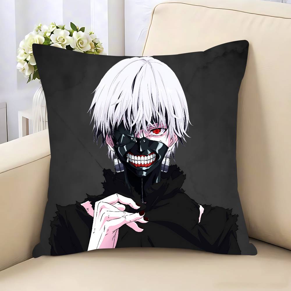 Tokyo Anime Ghoul Pillow Case Removable Washable Cushion Cover – All-Season Soft Linen