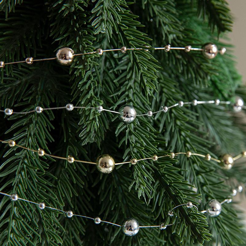 Christmas Decorations Colorful Electroplated Beads String Garland Home Xmas Tree Ornaments Nativity New Year Gift DIY Dollhouse