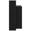 Desk with Shelf Black Oak Effect 100 X 40 X 90 Cm