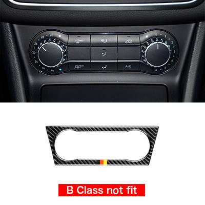 Central Console AC CD Panel Cover Trim Carbon Fiber Decoration Stickers For Mercedes-Benz A B Class W176 W246 CLA C117 GLA X156