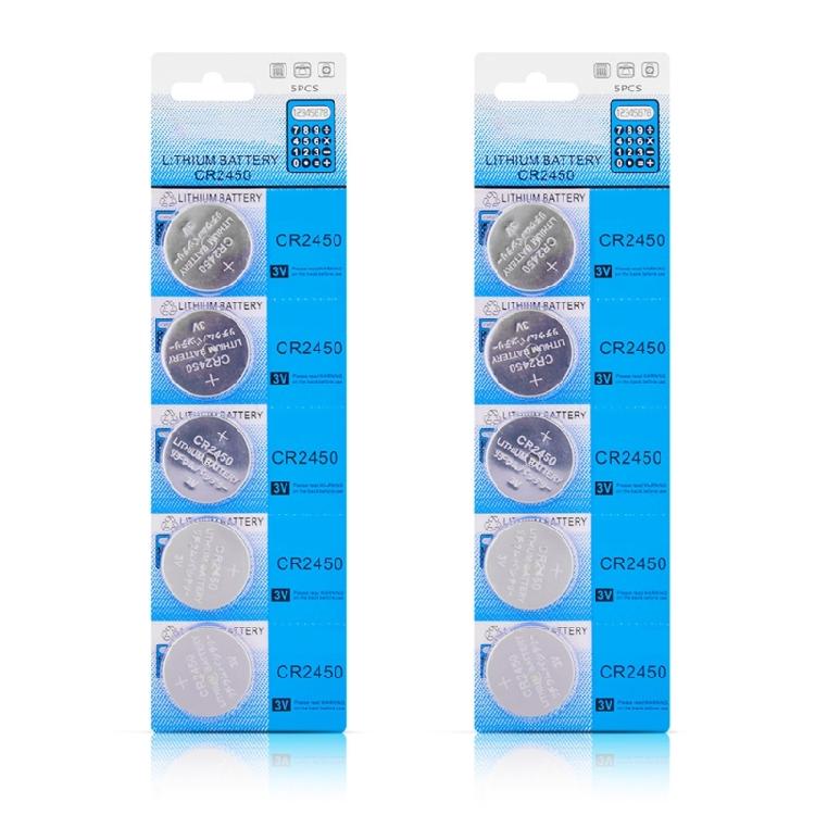 Long Last CR2450 Batteries CR2450 Coin Battery for Automotive Key Reliable Power Performances and Easy Replacement