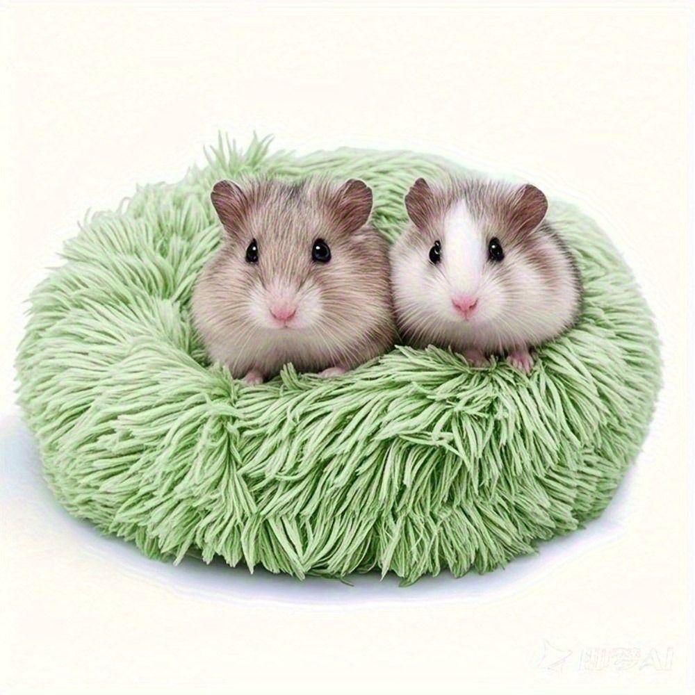 Winter Ultra-Soft Pet Nest Cozy Warm Hamster Sleeping Bed Non-Slip Bottom Small Animals Bed Hamster