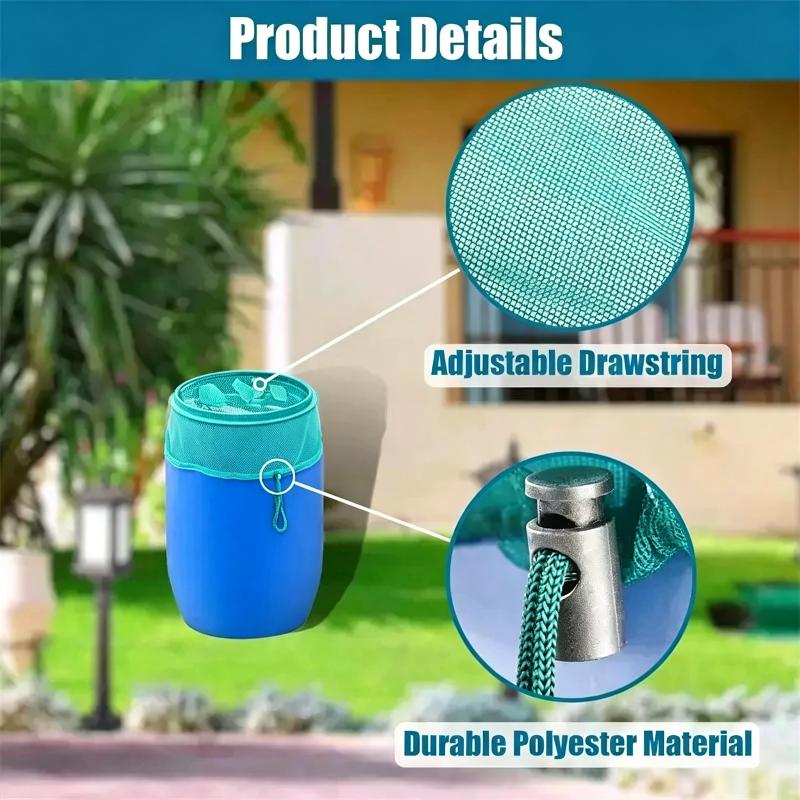 1Pcs Elastic Mesh Bucket Cover Dustproof Insect Leaf Proof Water Tank Protector For Outdoor Rain Tank Water Storage Bucket