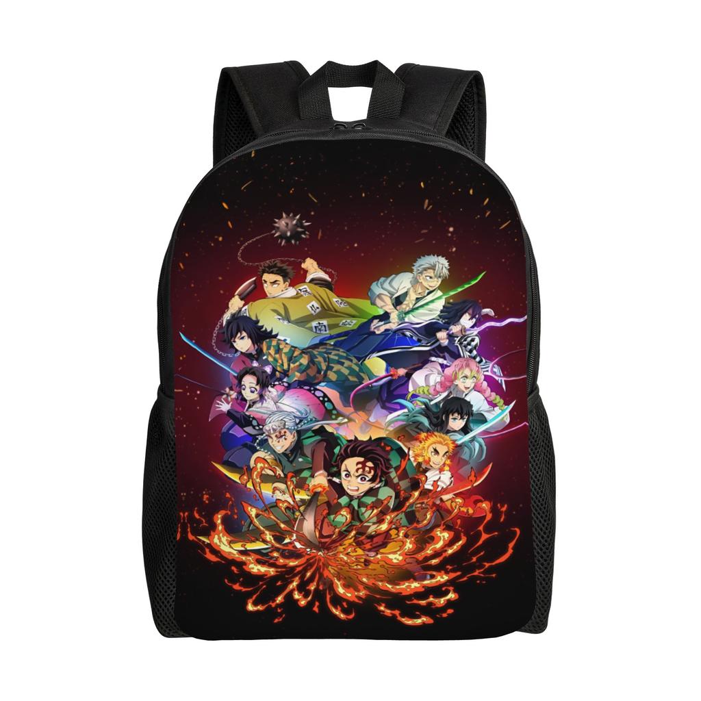 Demon Slayers Backpack for Women Men Waterproof College School Kokushibo Bag Printing Bookbag