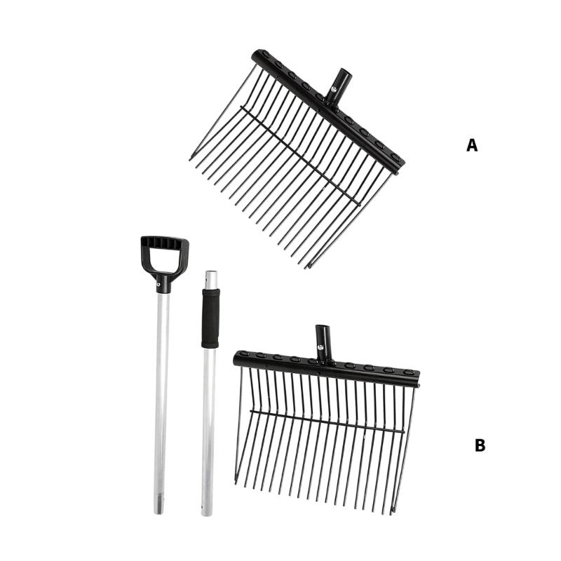 Robuste Metallmistgabel Pferdegabel Reinigungsgerät Metallpferdemistrechen Für Pferdestallreinigung Langlebig