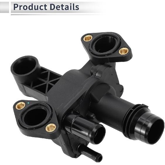 Inner Car Thermostat for Land Rover Range Rover Sport Discovery Durable Engine Coolant Thermostat Housing Assembly No.LR073372 Aluminum Alloy 1 Pcs