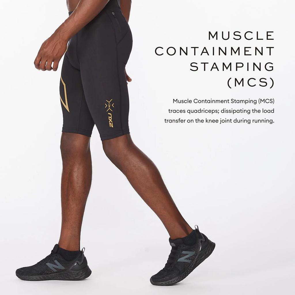 [2XU] MCS RUN COMPRESSION TIGHTS Running compression short tights MA5331B BLKGRF M