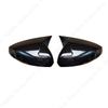 For Volkswagen POLO MK6 2pcs Gloss Black Car Rear View Mirror Cover Caps Trim Shell Frame POLO 6 MPI GTI GTD TSI TDI