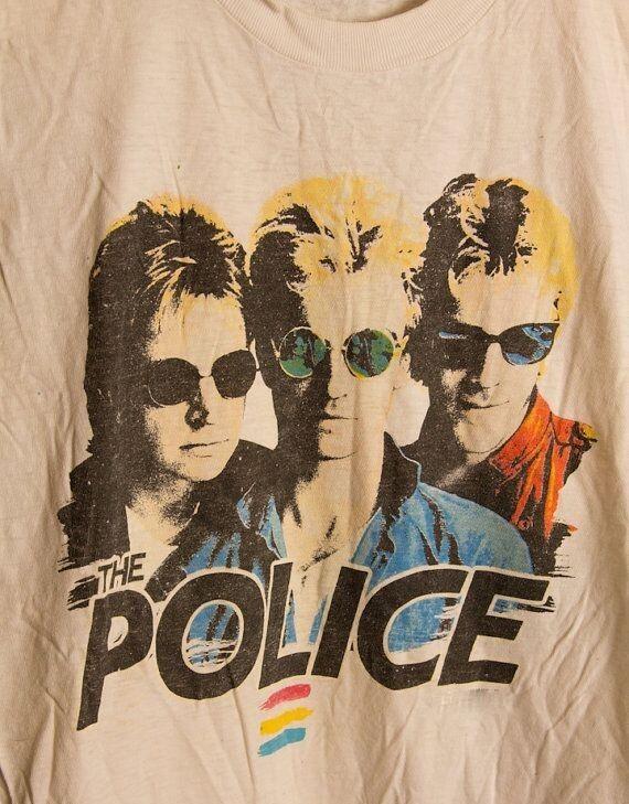 Rare! The Police Band White Shirt Unisex Concert S to 5XL CM520 Unisex T-Shirt S