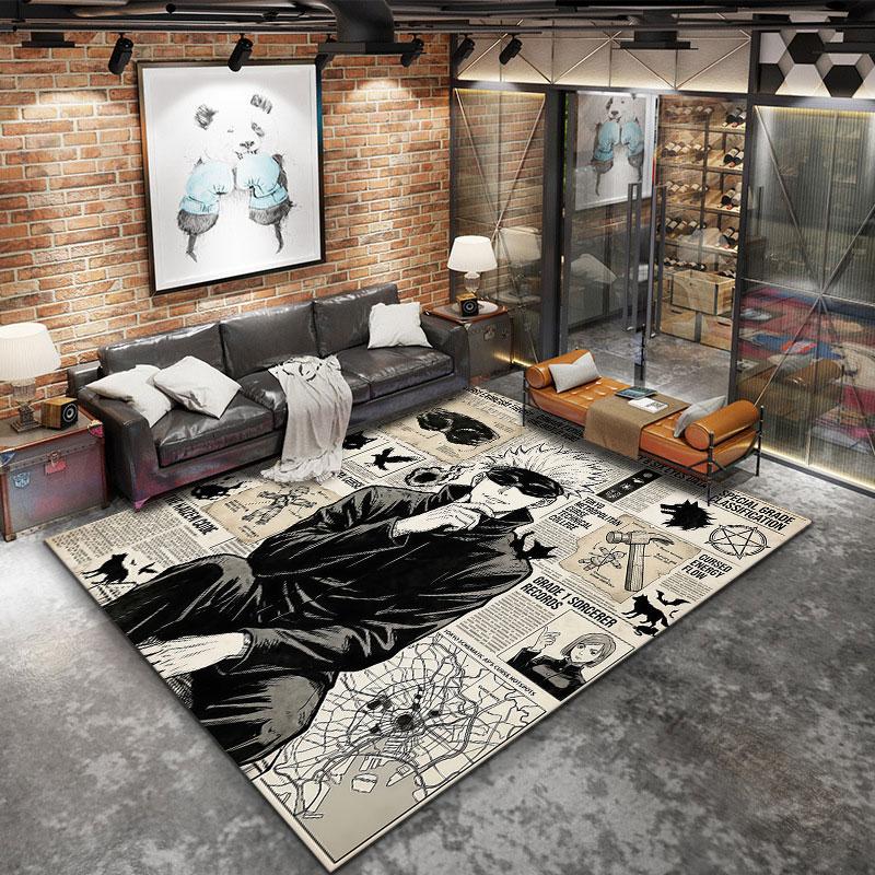 Jujutsu Kaisen Carpet Rug For Living Room Bedroom Home Sofa Decoration Kids Play Nonslip Floor Mat