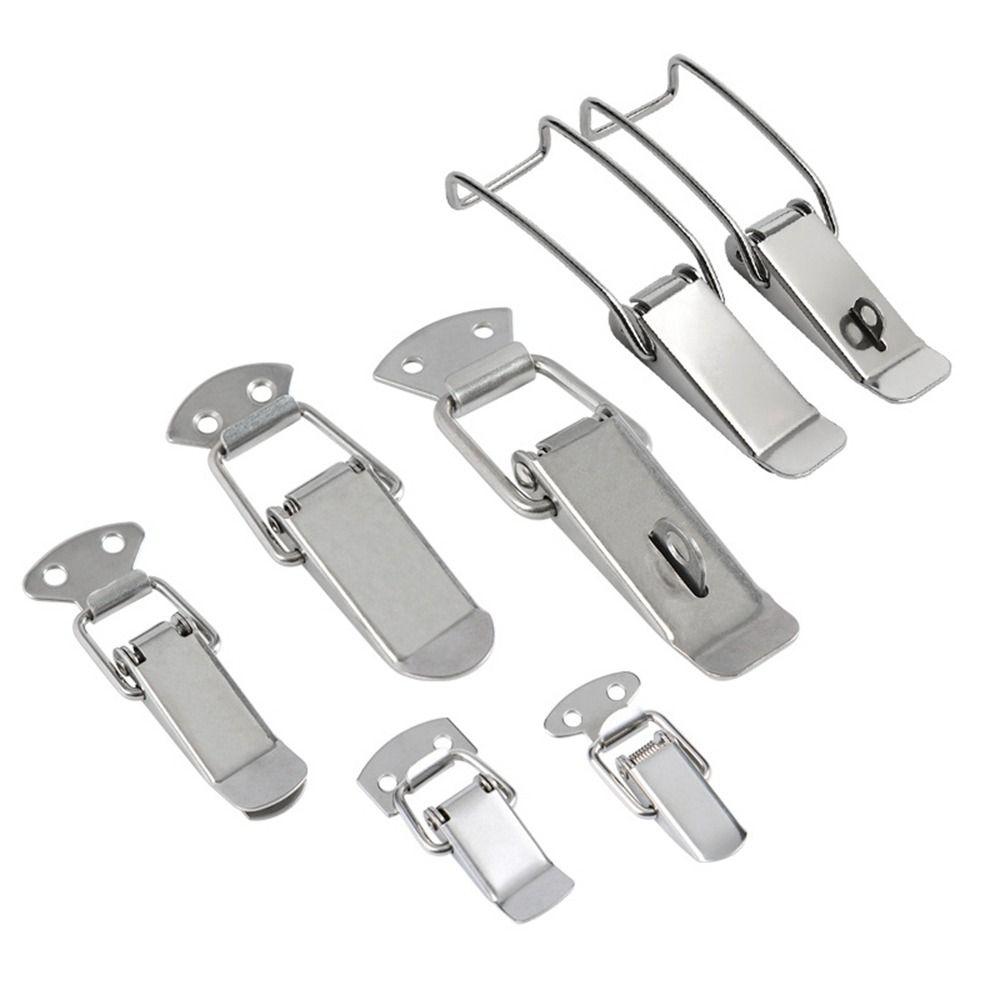 Rustfritt Stål Fjærlås Spenne Innbruddssikre Andenebbspenner Skapbokser