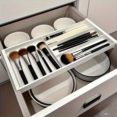 1pc Adjustable Drawer Organizer for Kitchen,Bathroom & Bedroom - Storage Box with Drawers, Ideal for Cosmetics & Household Items