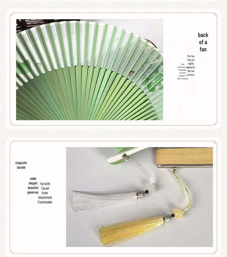 Portable Chinese Qipao Dance Fan: Small, Carry-On, Hollowed-Out Folding Design