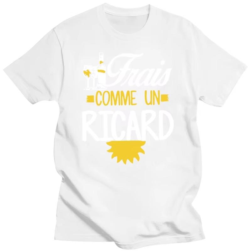 Φρέσκος Σαν Ένα Ricard Ανδρικά Γυναικεία Ρούχα T-shirt Βαμβακερό Streetwear Oversized Casual Μοντέρνο Ρετρό T-shirt