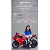 Children's Electric Motorcycle Dual Drive Children's Car with Remote Control Bluetooth Music LED Light Microphone Luminous Wheel