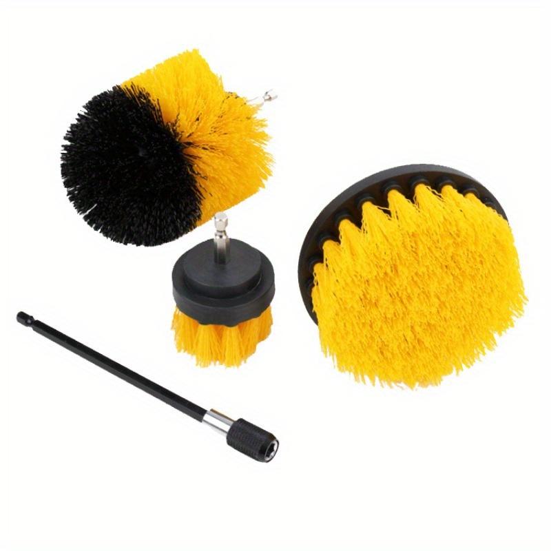 3pcs Electric washer drill brush accessory set (with extension rod) - multifunctional cleaning kit, plastic material brush