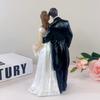 Topper Elegant Tort Nuntă Mire & Mireasă - Decorațiune pentru Aniversare, Petrecere Burlăcițe, Petrecere de Logodnă