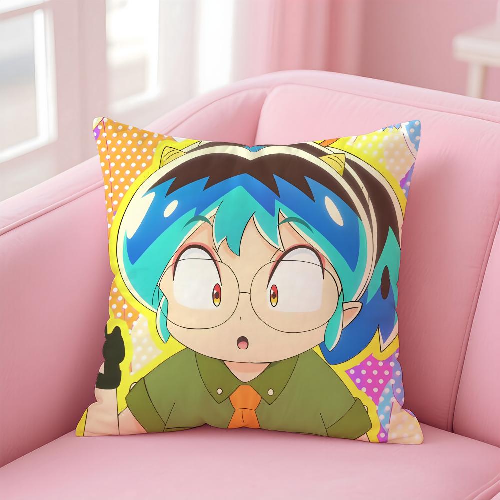 uUrusei Yatsura Pillow Anime Manga Cushion Cover Pillow Case Soft Friendly Fabric  Concealed Zipper
