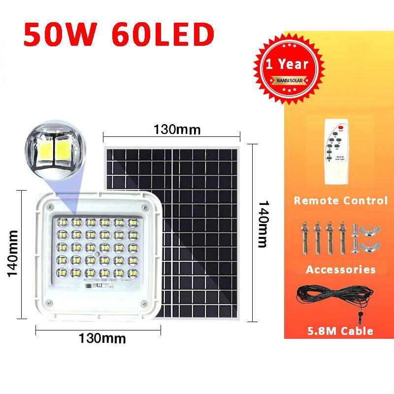 100W Solar LED Light Outdoor Remote Control  Waterproof For Garden Street Spotlight Powerful Solar Powered Floodlight Wall Lamp