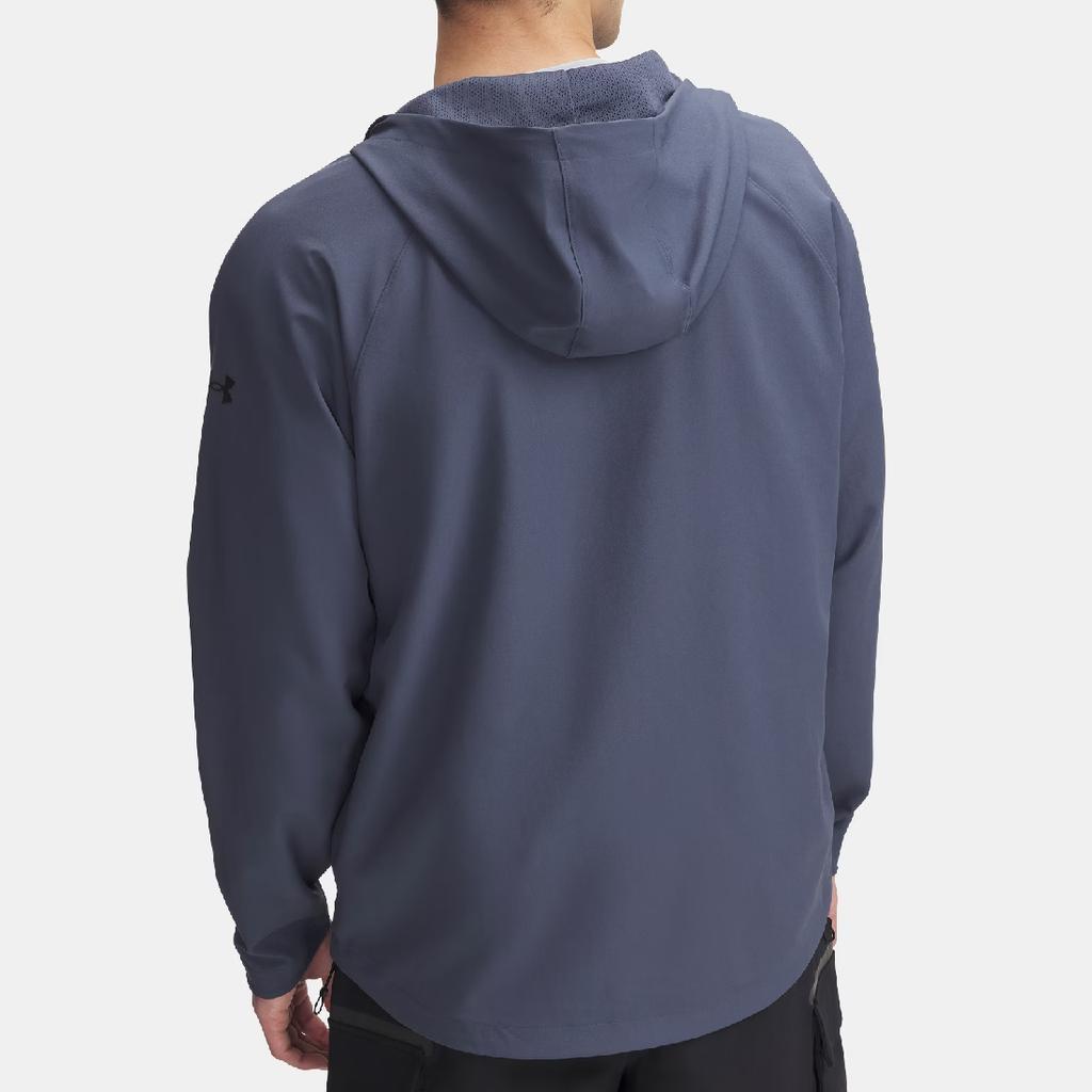 Under Armour Unstoppable Series Hooded Zipper Fashion Solid Jacket Men jackets Storm-Gray 1370494-045